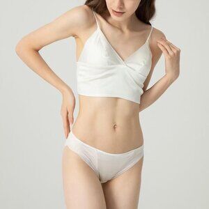 La Perla Luxury White Satin Silk Bra